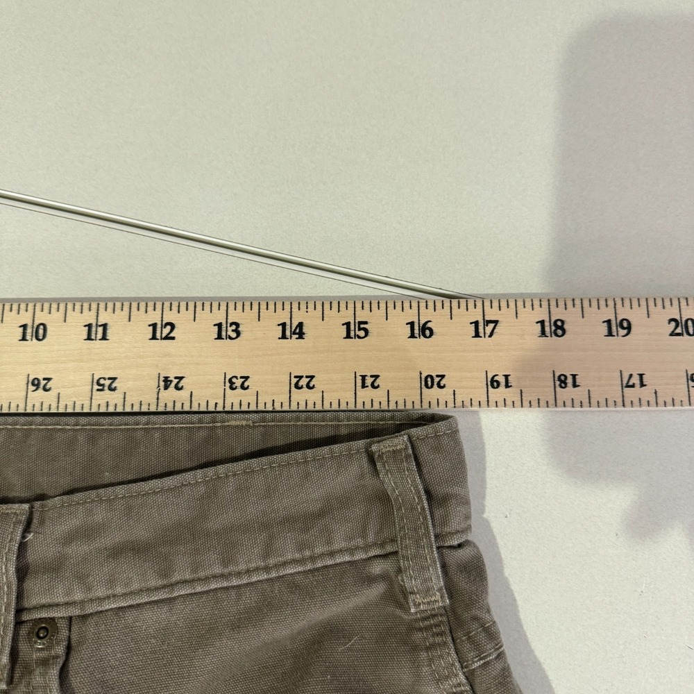 Carhartt Pants Mens 34x32 Brown Loose Original Fit Carpenter Canvas Workwear - Picture 9 of 15